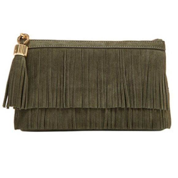 India Hicks Dougal Clutch - Army - NWT